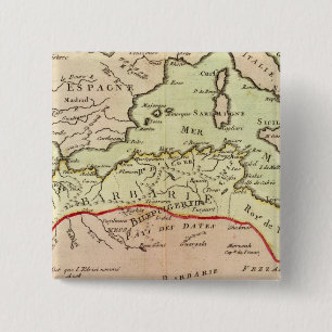 North Africa 2 Inch Square Button