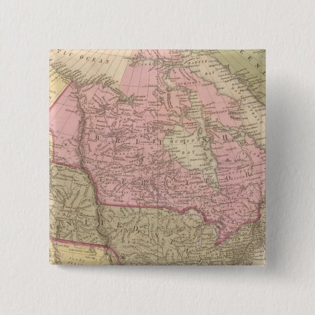North America 12 2 Inch Square Button (Front)
