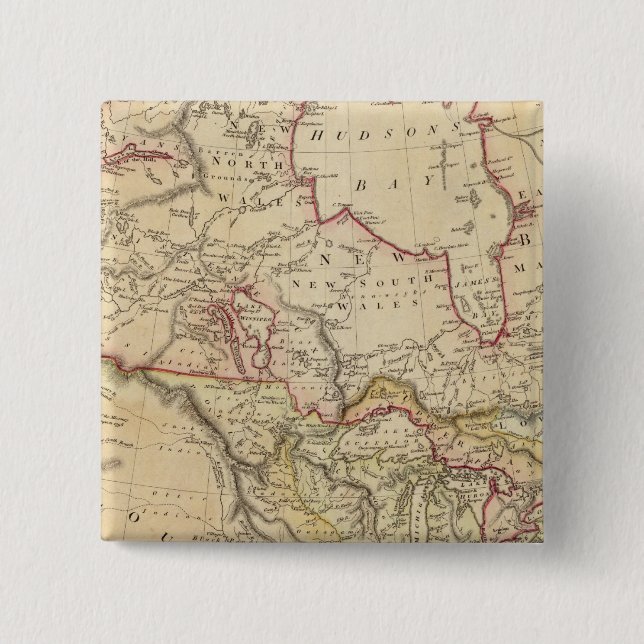 North America 26 2 Inch Square Button (Front)