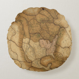North America 29 2 Round Pillow