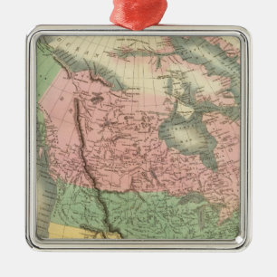 North America 2 Metal Ornament