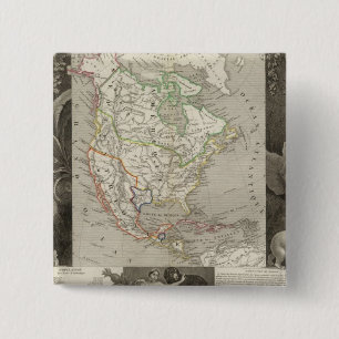 North America 39 2 Inch Square Button