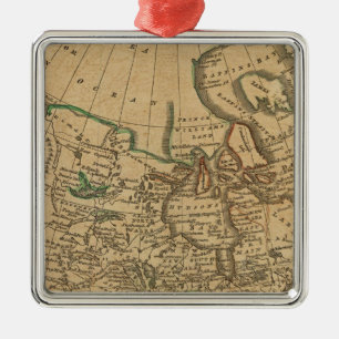 North America 3 Metal Ornament