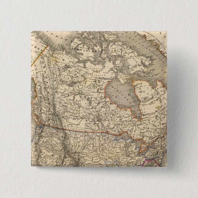 North America 45 2 Inch Square Button (Front)