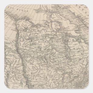 North America 4 Square Sticker