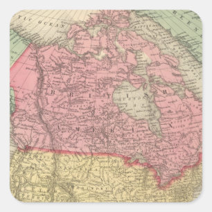 North America 8 Square Sticker