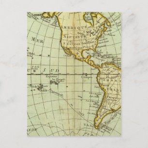 North America and South America Postcard