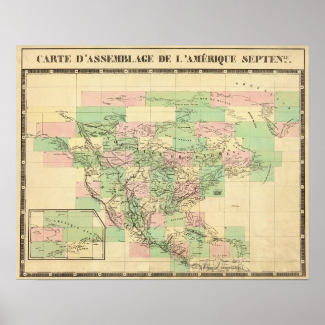 North America Assembly Map Poster (Front)