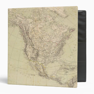 North America Atlas Map showing Indian tribes Binder
