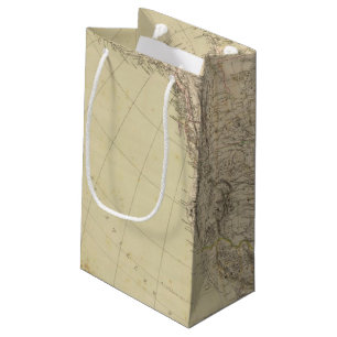 North America Atlas Map showing Indian tribes Small Gift Bag