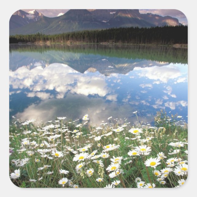 North America, Canada, Alberta, Banff National 2 Square Sticker (Front)