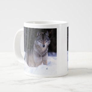 North America, Canada, Eastern Canada, Grey wolf Large Coffee Mug