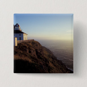 North America, Canada, Newfoundland, Cape Spear, 2 Inch Square Button
