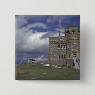 North America, Canada, Newfoundland, St. John's. 2 Inch Square Button