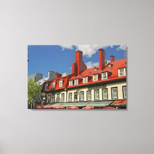 North America, Canada, Quebec, Old Quebec City. 3 Canvas Print