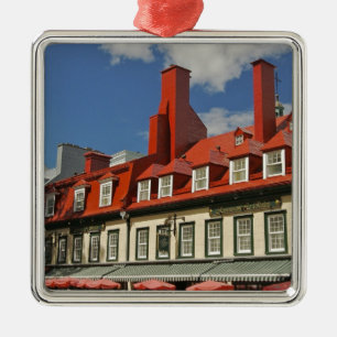 North America, Canada, Quebec, Old Quebec City. 3 Metal Ornament