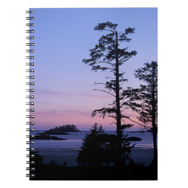 North America, Canada, Vancouver Island, trees Notebook (Front)