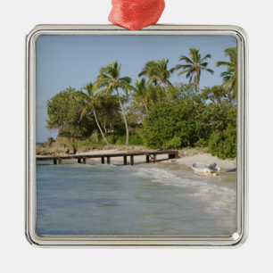 North America, Caribbean, Dominican Republic. Metal Ornament