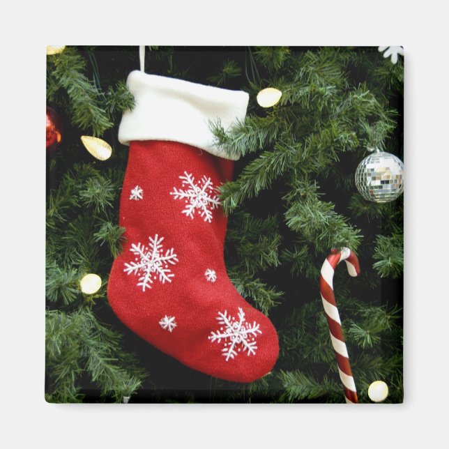North America. Christmas decorations on tree. 3 Magnet (Front)