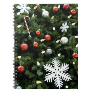North America. Christmas decorations on tree. 4 Notebook