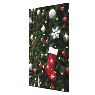 North America. Christmas decorations on tree. 5 Canvas Print