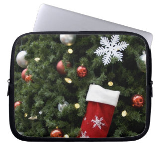 North America. Christmas decorations on tree. 5 Laptop Sleeve