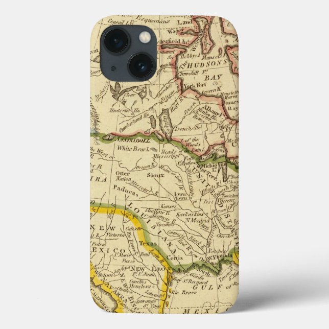 North America Engraved map Case-Mate iPhone Case (Back)