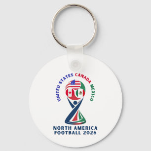 North America Football 2026   USA Canada Mexico Keychain