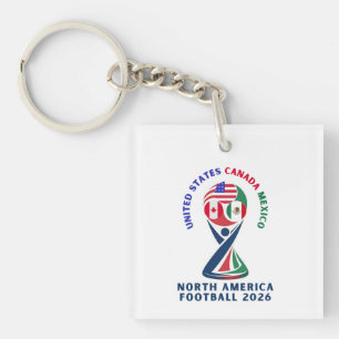 North America Football 2026   USA Canada Mexico Keychain
