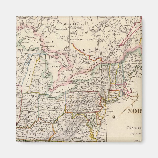North America index map Magnet (Front)