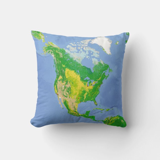 North America Land Use Map Pillow (Front)