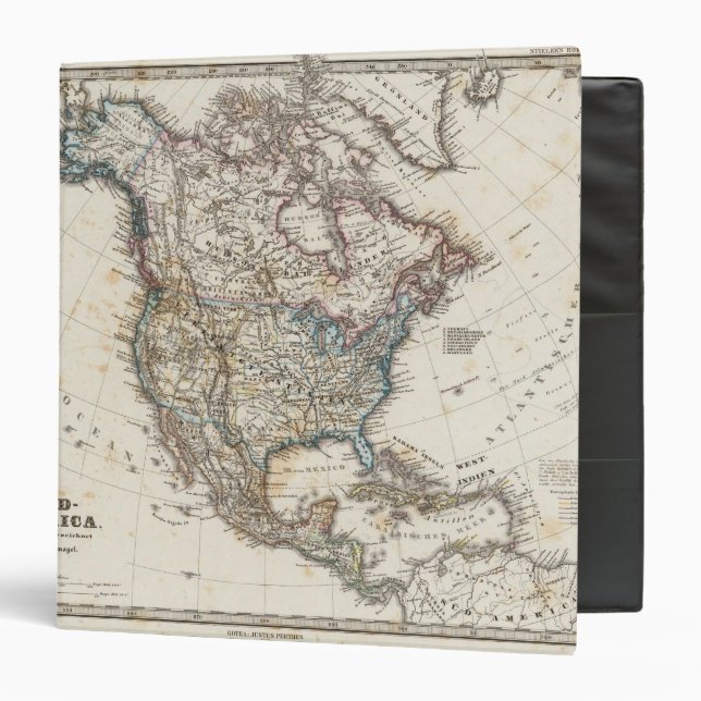 North America Map by Stieler Binder (Front/Inside)