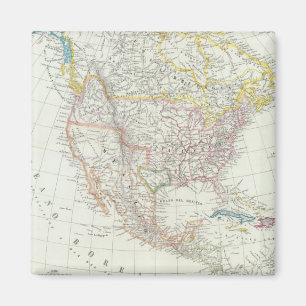 North America Map Magnet
