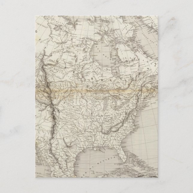 North America Map Postcard (Front)