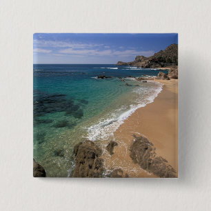 North America, Mexico, Baja California Sur, 2 Inch Square Button