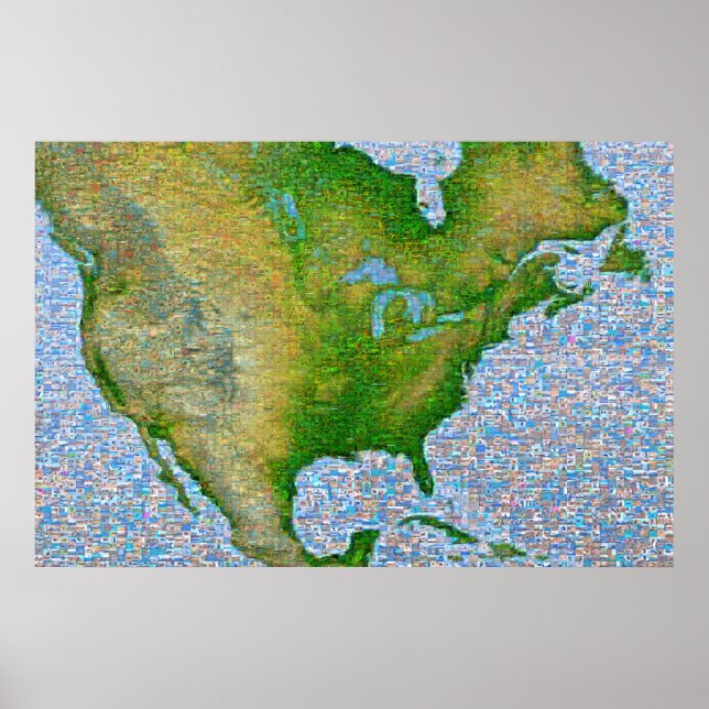 North America Mosaic Poster (Front)