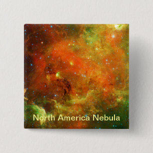 North America Nebula 2 Inch Square Button