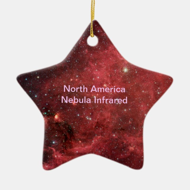 North America Nebula Infrared Ceramic Ornament (Front)