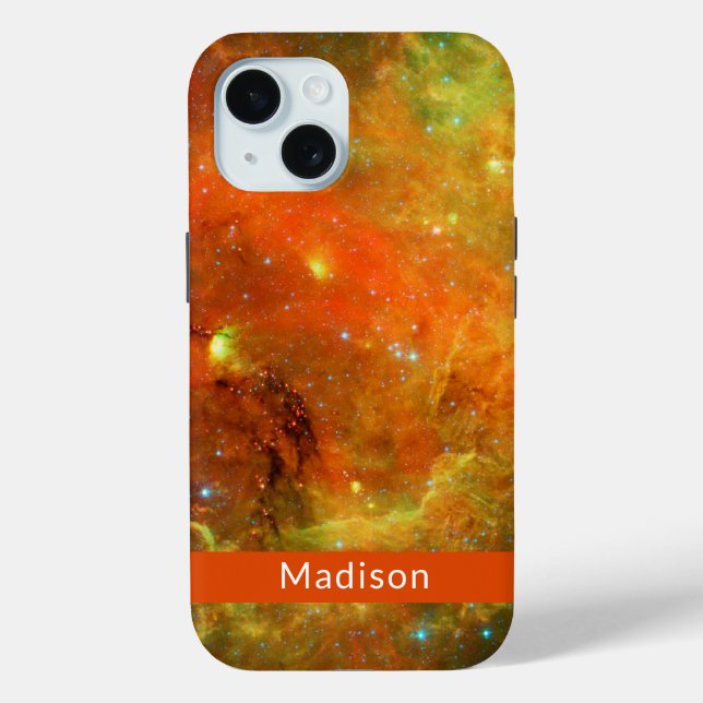 North America Nebula Orange Green Your Name Case-Mate iPhone Case (Back)