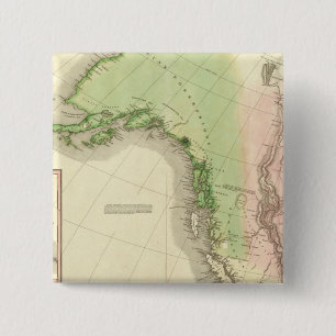 North America Northwest 2 Inch Square Button