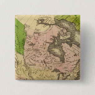 North America Olney Map 2 Inch Square Button