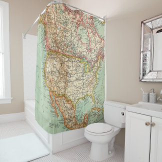 North America Shower Curtain