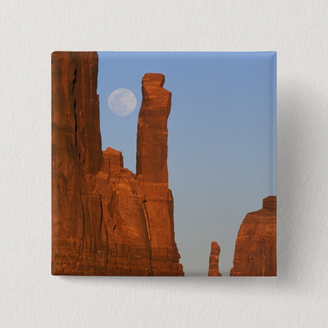 North America, U.S.A., Utah, Monument Valley, 2 2 Inch Square Button (Front)