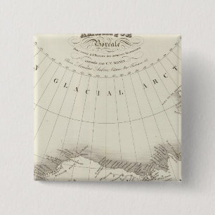 North America uncolored map 2 Inch Square Button