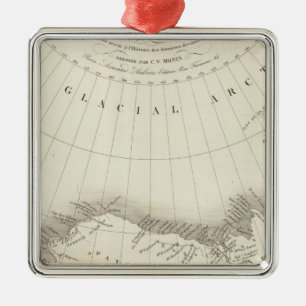 North America uncolored map Metal Ornament