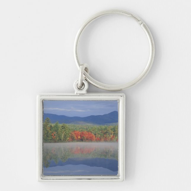 North America, US, NH, Fall reflections in Keychain (Front)