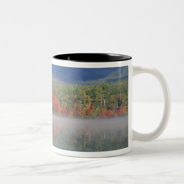 North America, US, NH, Fall reflections in Two-Tone Coffee Mug (Right)