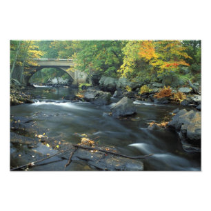 North America, US, NH, The bridge at Packers Photo Print