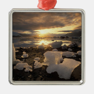 North America, USA, Alaska, Ice Bay, Icescape, Metal Ornament