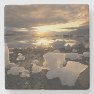 North America, USA, Alaska, Ice Bay, Icescape, Stone Coaster
